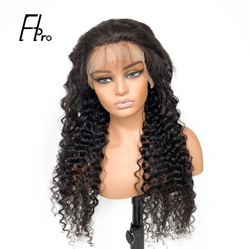 180% Destiny 13x4 Front Lace Wig Free Part Hair Deep Wave Texture Natural Color